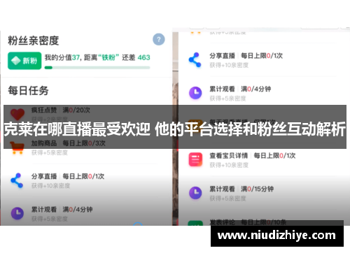 克莱在哪直播最受欢迎 他的平台选择和粉丝互动解析