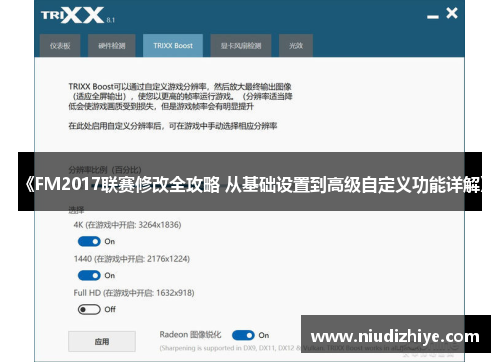 《FM2017联赛修改全攻略 从基础设置到高级自定义功能详解》